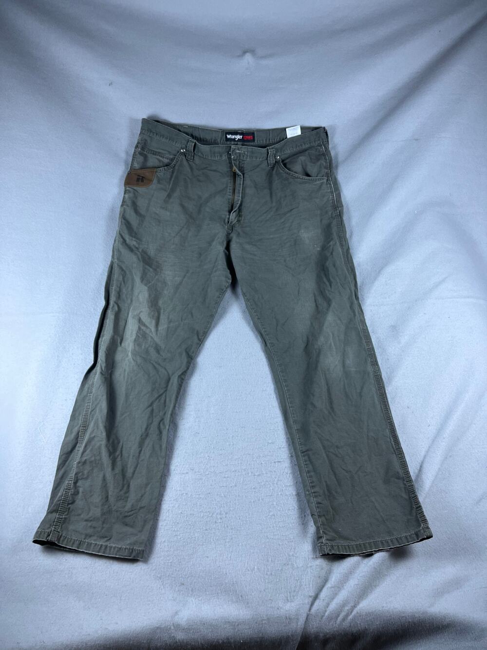 Wrangler Riggs Workwear Pants Men 42x32 Green Straight Ripstop Carpenter Utility